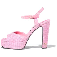CHANEL 24P Strap Sandals Women's Pink