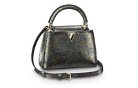 LOUIS VUITTON Capucines Lizard Skin Shoulder Bag Crossbody Bag Handbag Mini Women's Midnight Blue
