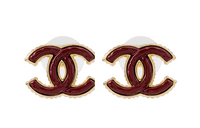 CHANEL Earrings Women's Red