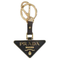 PRADA Calfskin Keychains Women's Black