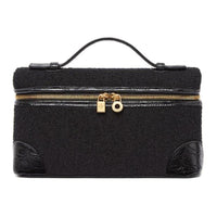 Loro Piana ExtraPocket Sheep Wool Blended With Alpaca Shoulder Bag Crossbody Bag Handbag Women's Black