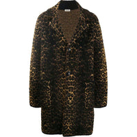 SAINT LAURENT Leopard jacquard Cardi coat