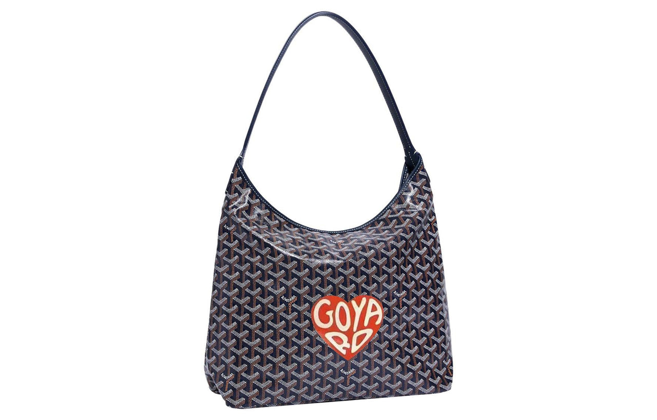 GOYARD Bohème Hobo Canvas With Leather Dog's Teeth Combo Bag, Shoulder Bag Women's