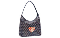 GOYARD Bohème Hobo Canvas With Leather Dog's Teeth Combo Bag, Shoulder Bag Women's