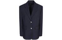 PRADA FW23 Business Suit Coat Women's Marine Blue