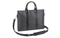 LOUIS VUITTON Canvas Briefcases Regular Unisex Black