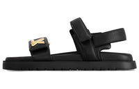 LOUIS VUITTON Sunset Painted Series Beach Sandals Women's Black