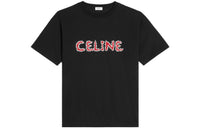 CELINE Rhinestone Loose T shirt In Cotton Jersey