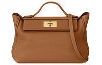 HERMES 24/24 Togo With Swift Calfskin Handbag Women's Gold