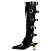 DIOR D Idole Knee high Boots 6cm Women's Black