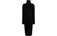 SAINT LAURENT Roll-neck Wool Maxi Dress