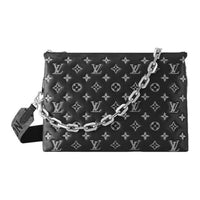 LOUIS VUITTON Coussin Sheepskin Shoulder Bag Crossbody Bag Handbag Medium Size Women's Black
