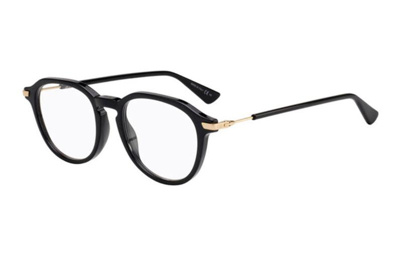 DIOR   Irregular Shape Eyeglass Frames Women's Black