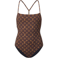 LOUIS VUITTON Monogram One-Piece Swimsuit One-piece Swimsuit Women's Brown