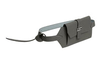 HERMES Swift Leather Fanny Pack Women's Gray With Glacier Blue Accents