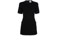 SAINT LAURENT Short Sleeved Dresses Women's Black
