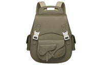 DIOR Gallop Grained Calfskin Backpack Double-Shoulder Large Size Men's Khaki