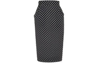 SAINT LAURENT Dotted Pencil Skirt