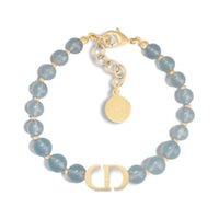 DIOR Resin Metal Bracelets Women's Blue