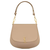 SAINT LAURENT Sheepskin Handbag Women's Toffee
