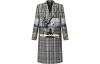 LOUIS VUITTON Wool Jacquared Double Breasted Coat