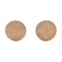 HERMES Gold-Plated Earrings Women's Beige
