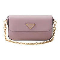 PRADA Saffiano Leather Handbag Shoulder Bag Mini Women's Dark Pink