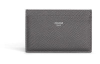 CELINE Cow Leather Card Holder Men's Gray