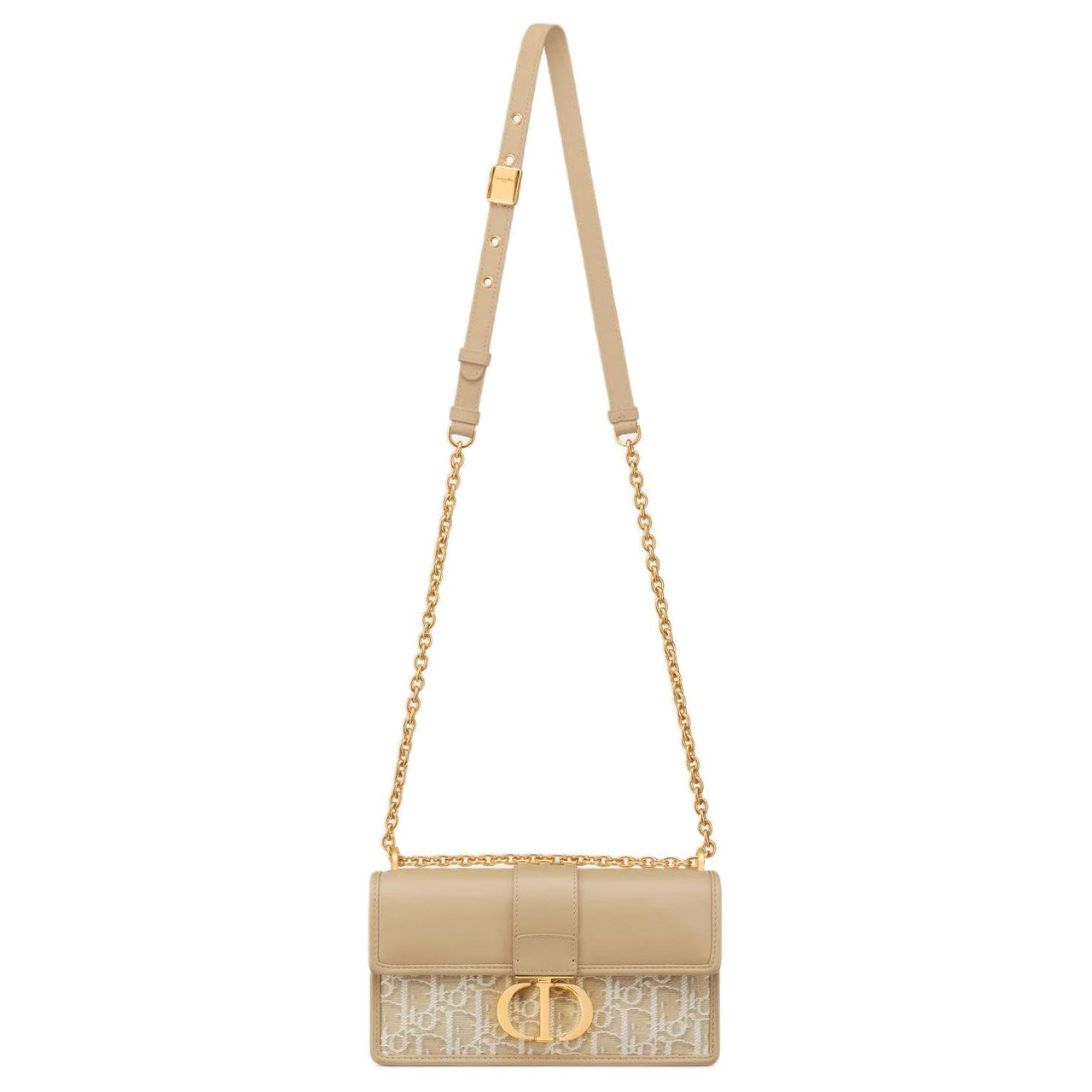 DIOR 30 Montaigne Cotton Shoulder Bag, Crossbody Bag Women's Natural