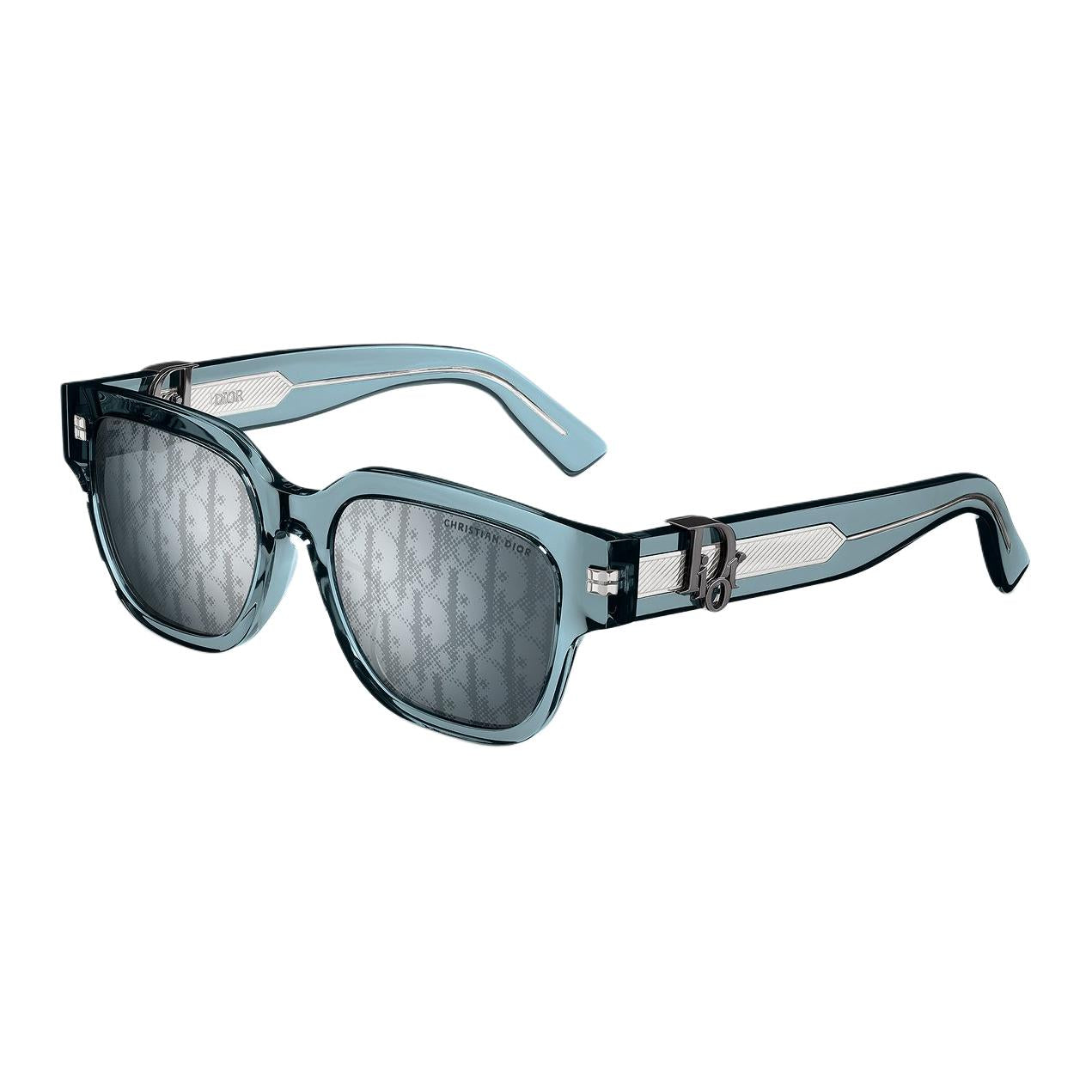 DIOR Acetate Metal Square Sunglasses Unisex Blue