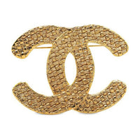 CHANEL 2009 Plated Cc Costume Brooch