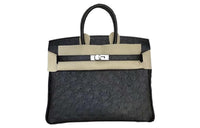 HERMES Birkin Ostrich Leather Birkin Bag Handbags Women's Noir Black