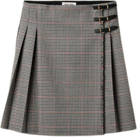 MIU MIU Casual Short Skirts Women's Slate Gray