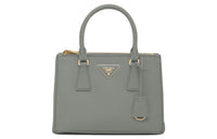 PRADA Galleria Killer Bag Leather Shoulder Bag Crossbody Bag Handbag Small Size Women's Gray