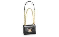 LOUIS VUITTON Twist Python Skin Shoulder Bag Crossbody Bag Mini Women's Black