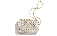 CHANEL Glazed Pearls With Rhinestone Evening Bag, Crossbody Bag, Shoulder Bag Regular Women's White & Multicolor