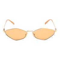 MIU MIU Metal Irregular Shape Sunglasses Women's Gold