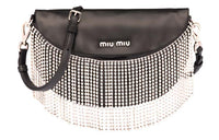 MIU MIU Sheepskin Handbag Shoulder Bag Crossbody Bag Women's Black