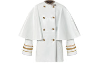 LOUIS VUITTON Metallic Accent Cape-Sleeve Coat