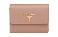 PRADA Saffiano Leather Wallet Small Size Women's Pink
