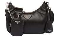 PRADA Padded Nappa Leather Re Edition Shoulder Bag Black