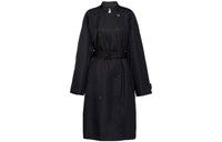 PRADA Re-Nylon Double Breasted Belted Waist Raincoat
