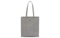 PRADA Soft Sheep Leather Tote Bag Shopping Bag Handbag Small Size Women's Gray