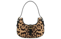 SAINT LAURENT Cow Leather Shoulder Bag Women's Brown