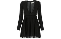 SAINT LAURENT Long Sleeved Dresses Women's Black