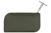 HERMES Evercolor Calfskin Cell Phone Pouch Small Size Women's C6 Vert De Gris Gray Green
