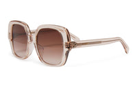 CELINE Acetate Irregular Shape Sunglasses Women's Transparent