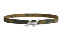 HERMES Nylon Belt Unisex Brown Width 32MM
