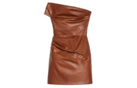 CELINE Short Sleeved Dresses Women's Brown