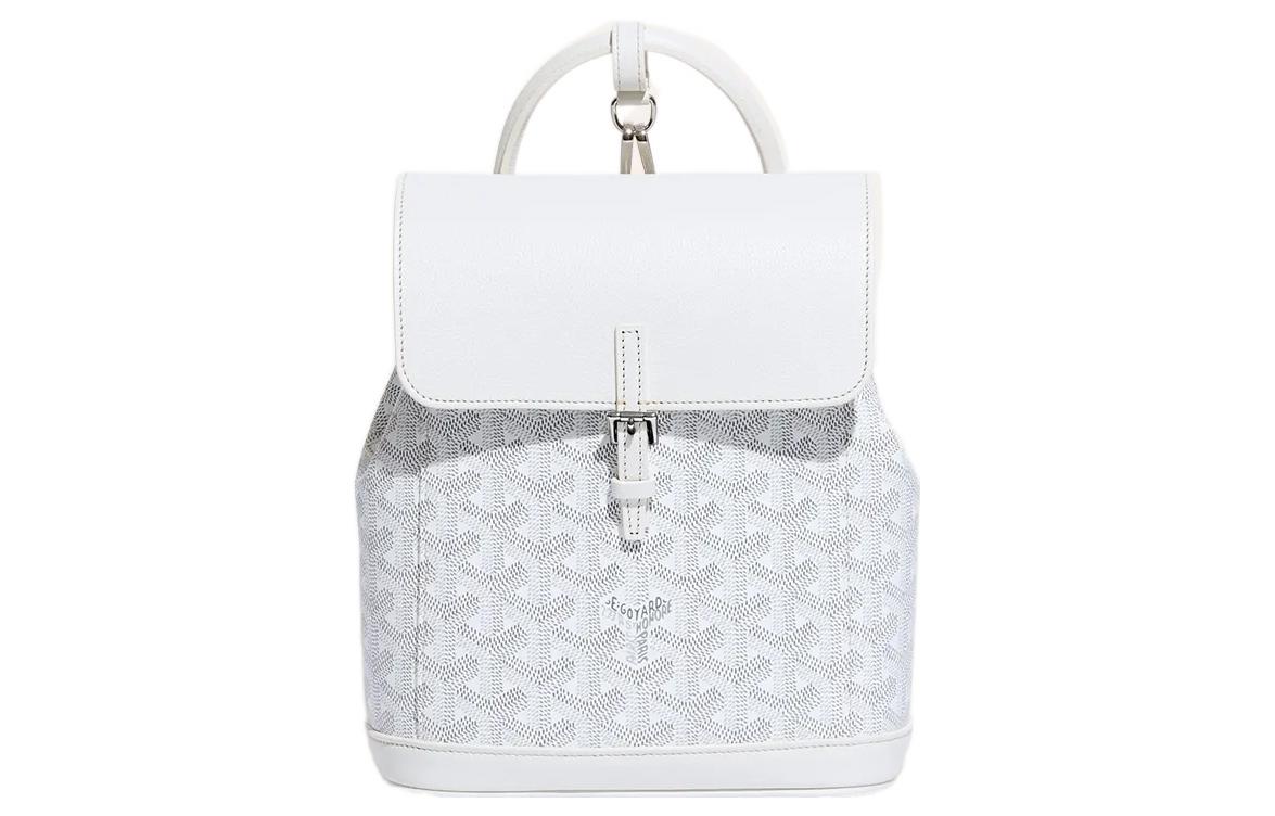 GOYARD Alpin Canvas With Leather Backpack Mini Unisex White